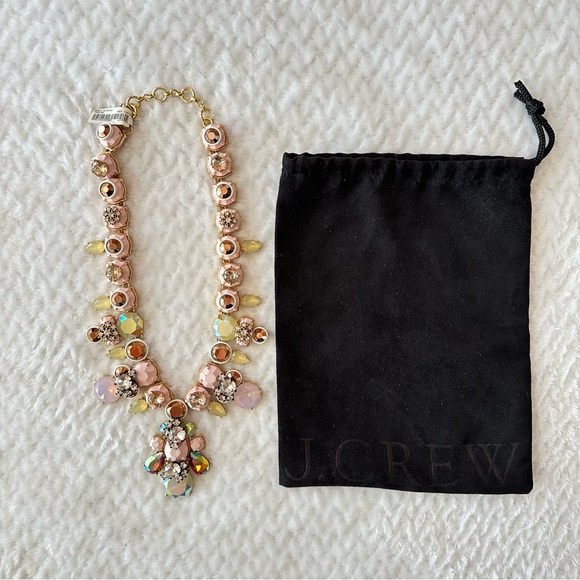 J. Crew Jewelry - J. Crew Powder Pink Brulee Statement Necklace NWT